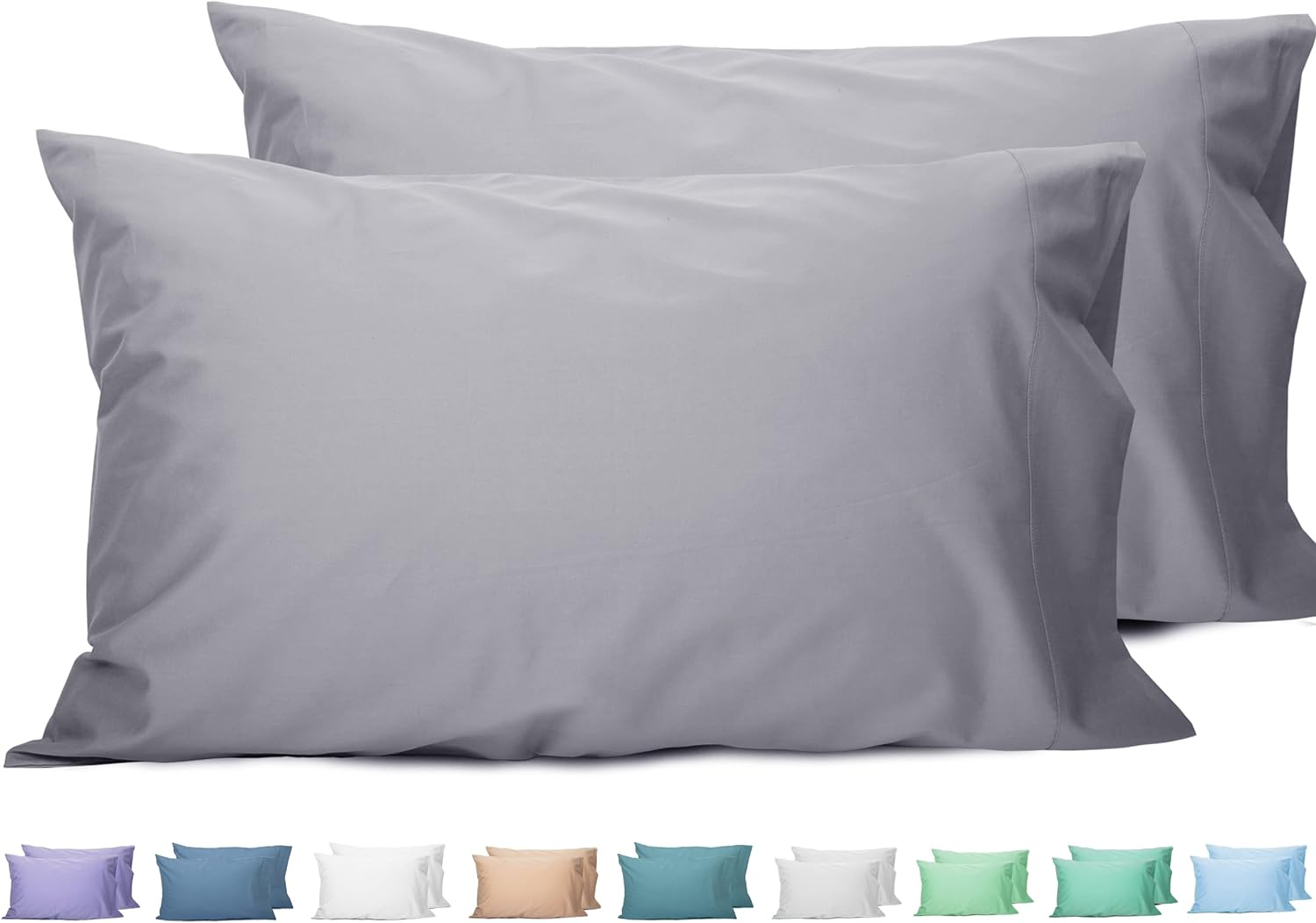 Sunflower Queen Pillowcases Set of 2, 100% Cotton Queen Pillow Cases 2, 20×30 in...