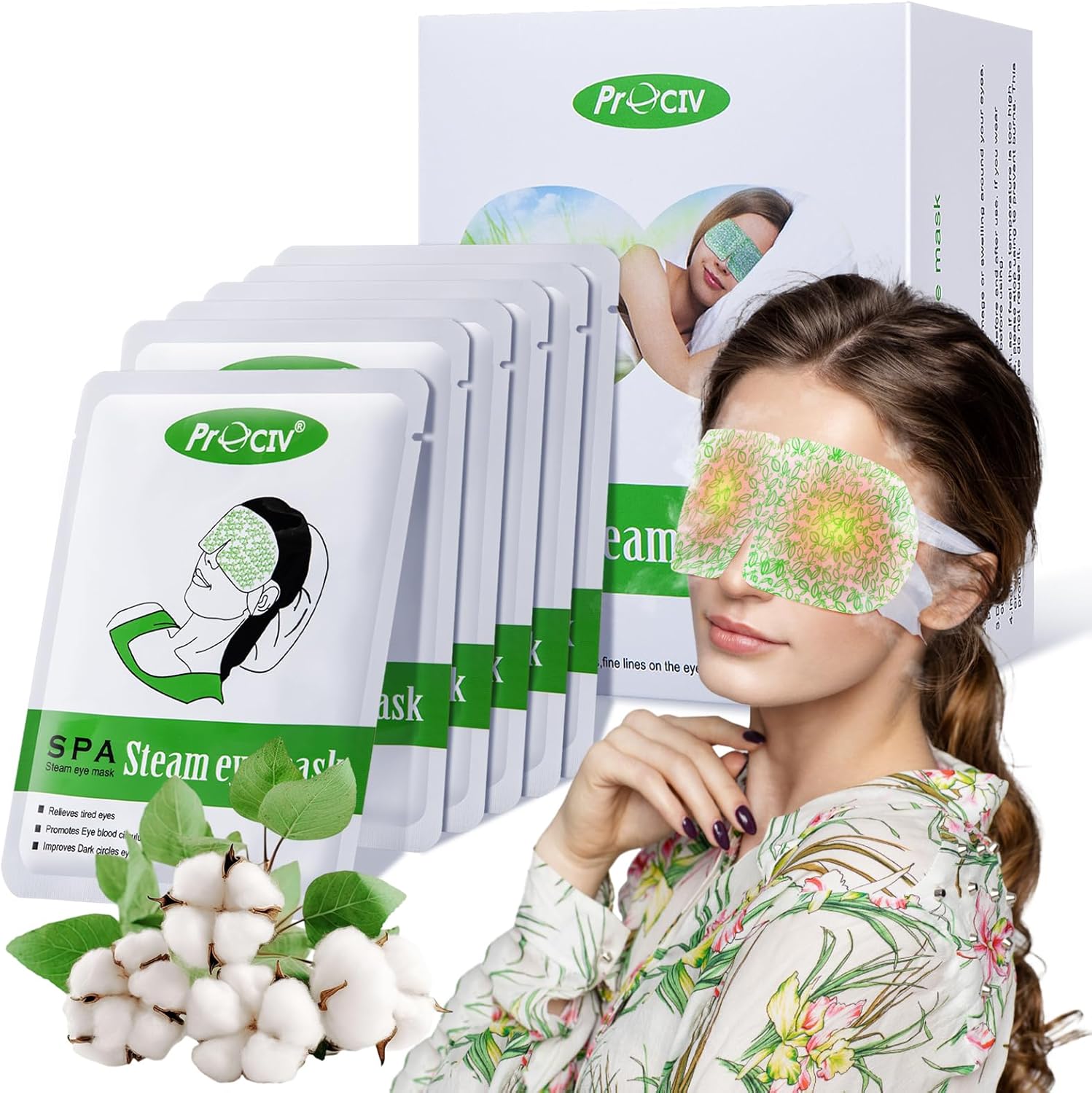 ProCIV 16 Packs Steam Eye Mask Warming Eye Mask Self Heating Eye Mask Sleep Mask...