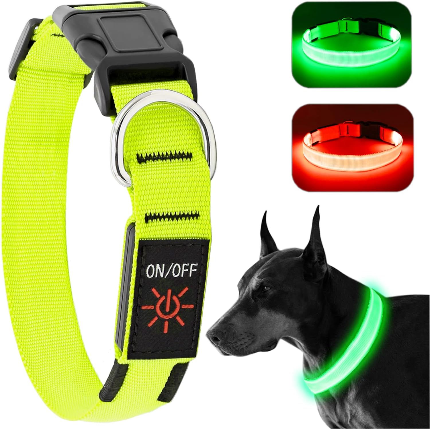 KOSKILL Light Up Dog Collar, Led Dog Collar Usb Re...