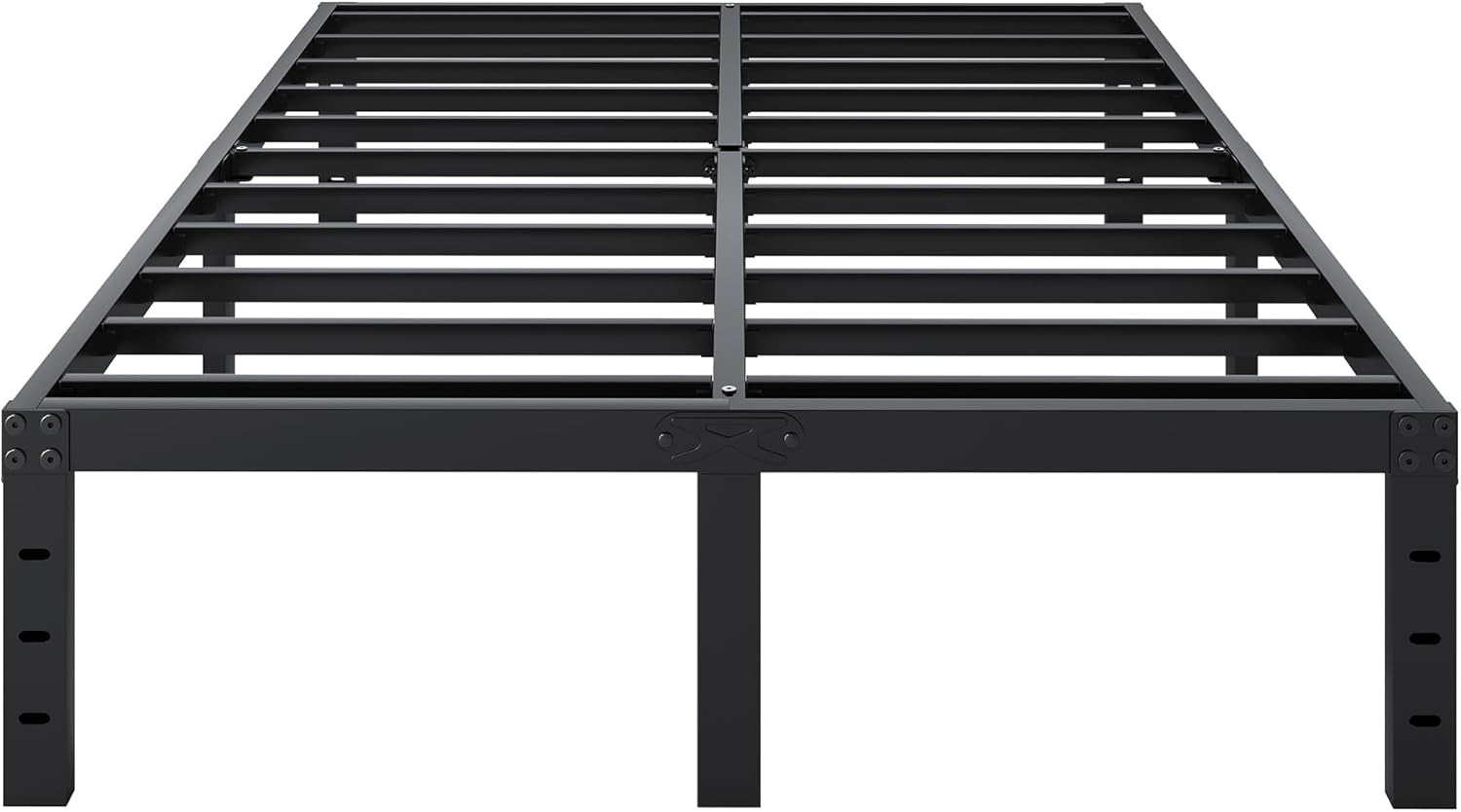 Full Size Bed Frame, 14 Inch Heavy Duty Metal Platform Bed Frame No Box Spring N...