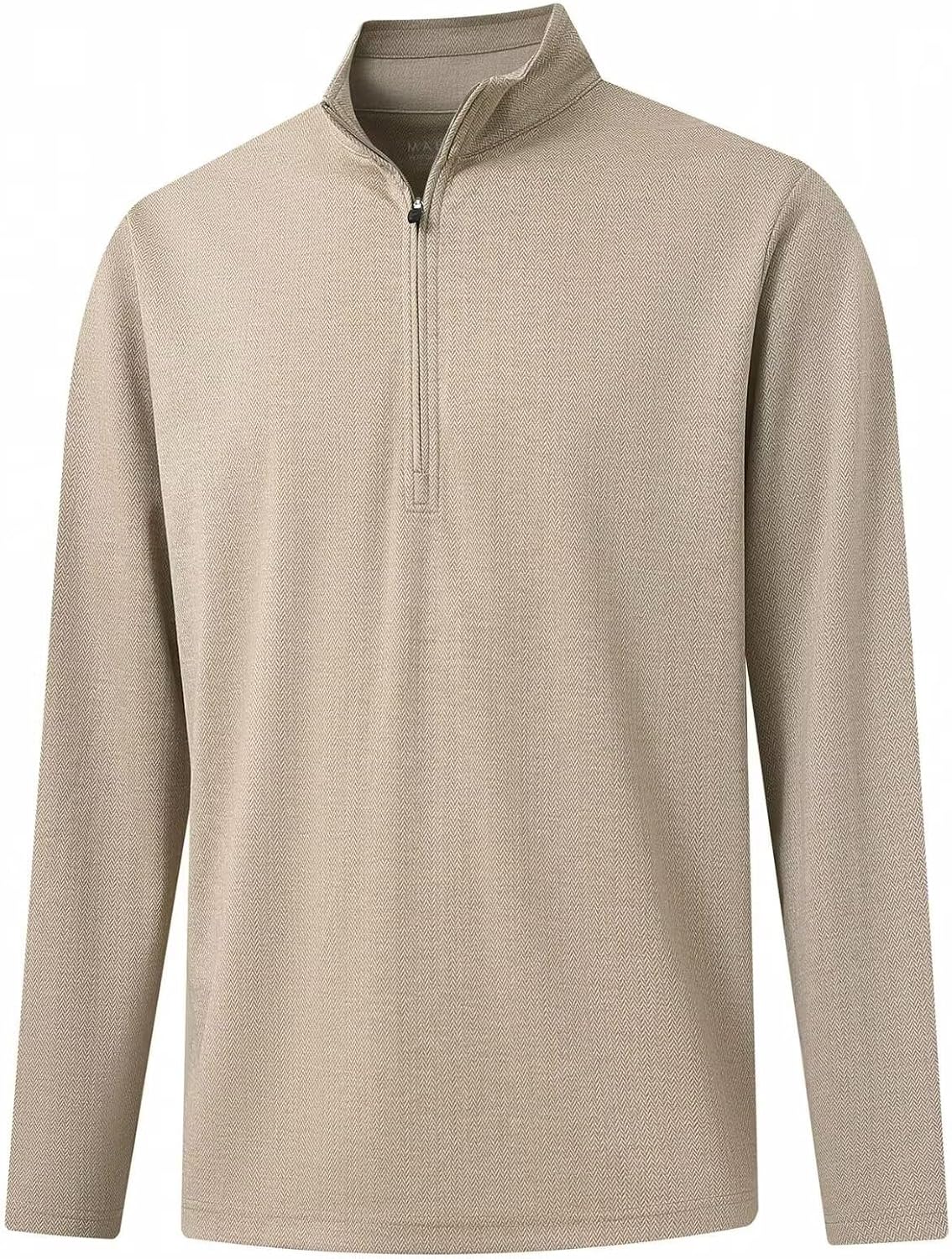 M MAELREG Quarter Zip Pullover Men Mock Neck Long...