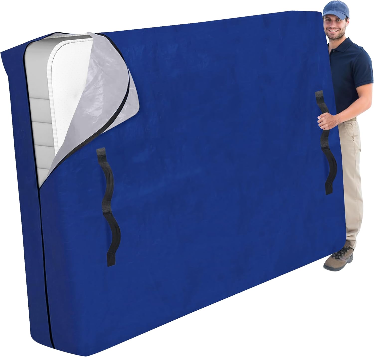 Cosy Family Mattress Bags for Moving with 8 Handles - 170GSM Extra-Thick Mattres...