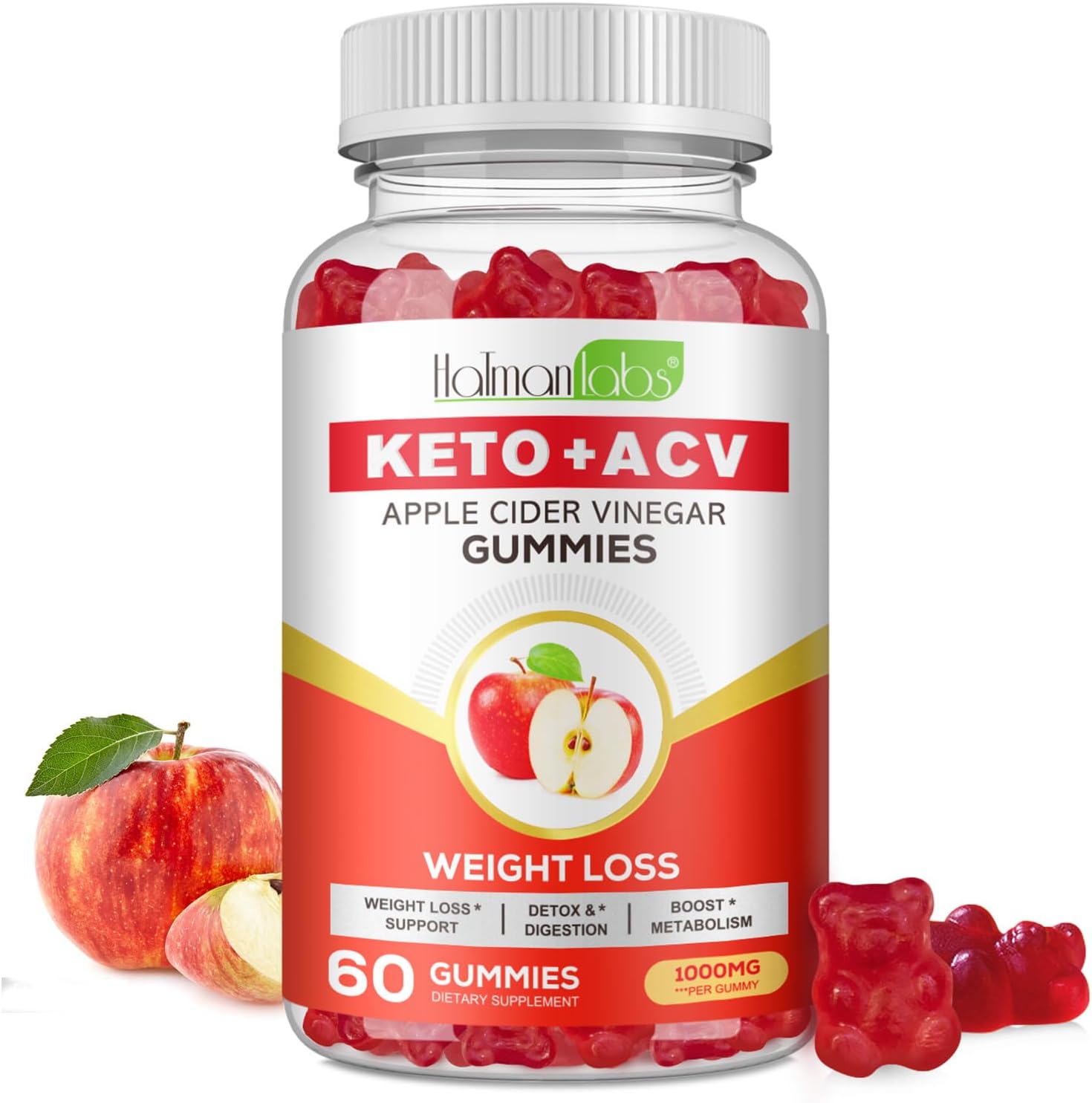 Keto Gummies, Apple Cider Vinegar Gummies with Vitamin C, B12, B6, B9 & Beetroot...