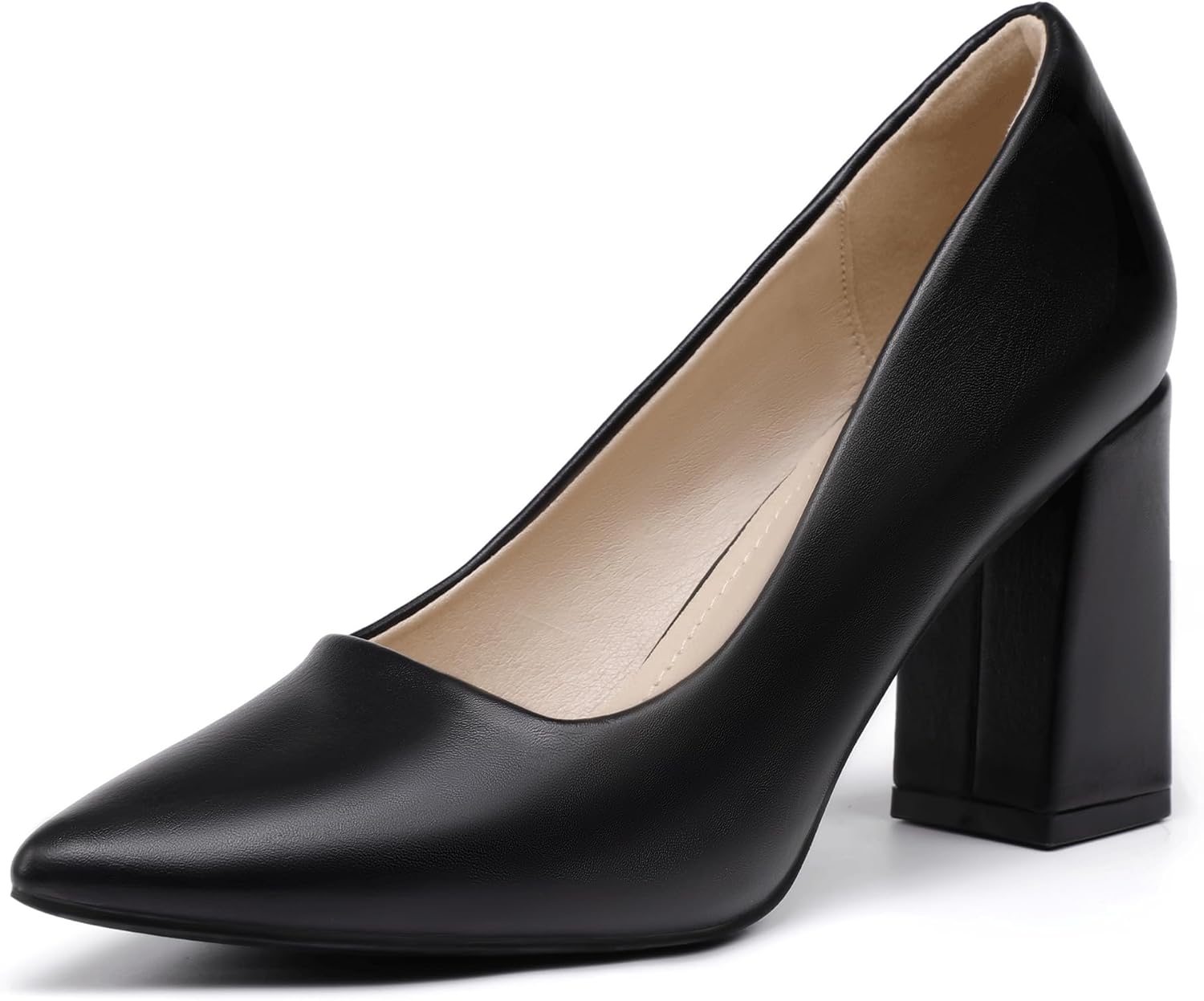 IDIFU IN3 Closed Toe Heels for Women High Heels Women's Pumps Chunky Block Heels...