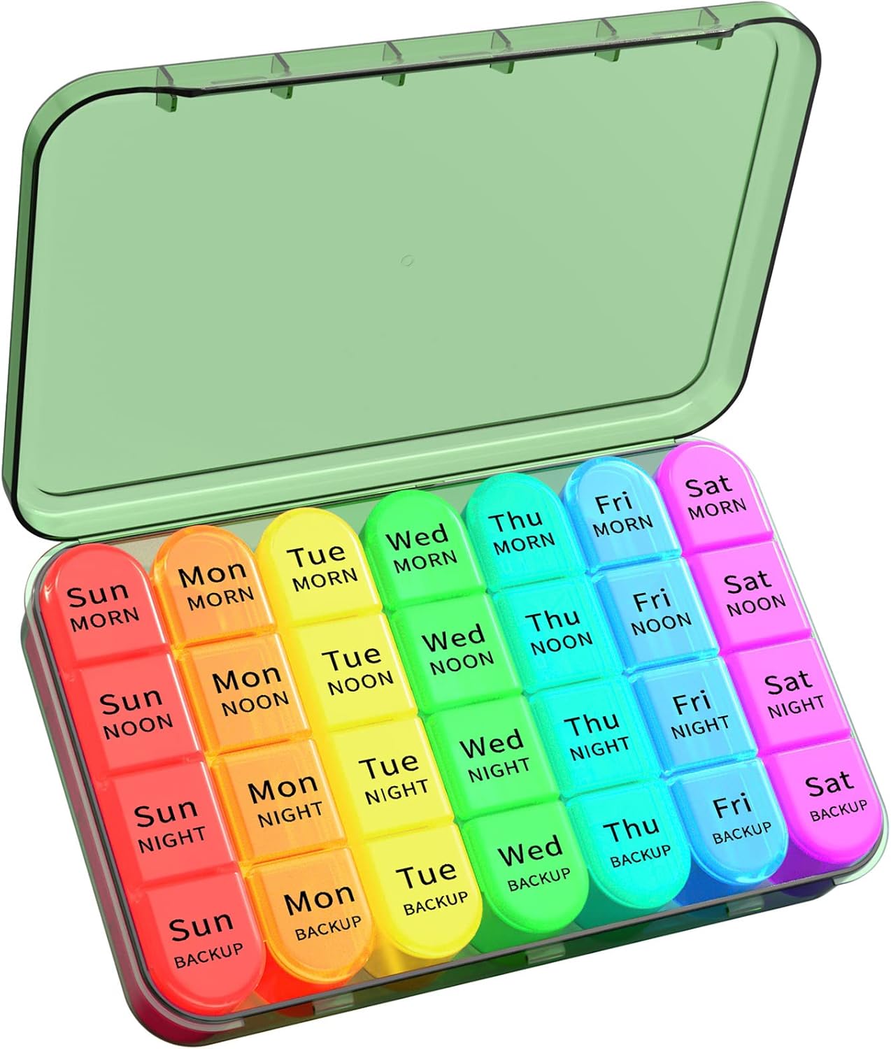 Pill Box 4 Times a Day, Betife Weekly Pill Box Organisers, 7 Day Tablet Organise...