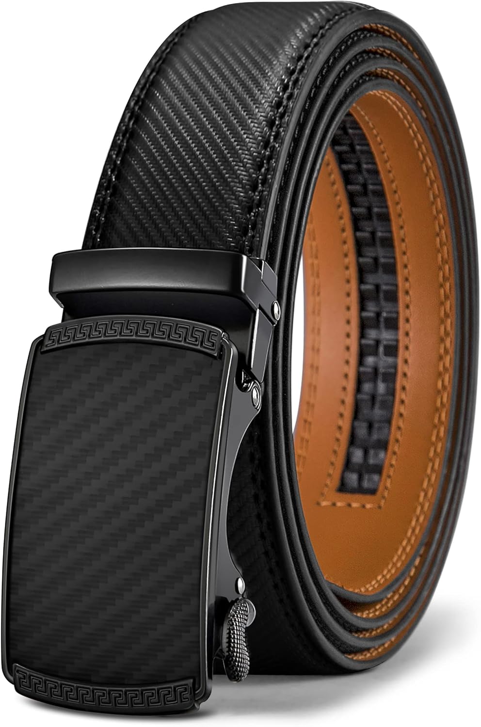 BULLIANT Men's Belt, Leather Ratchet Belt for Men Dress 1 3/8,Trim to Fit 48"-56...