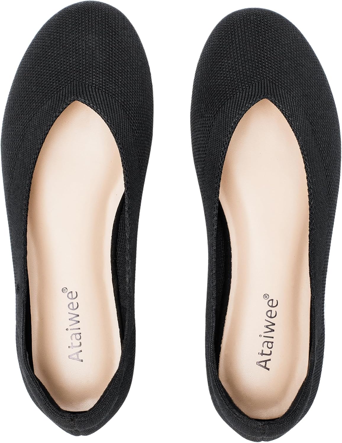 Ataiwee Women's Wide Width Flat Shoes, Casual Breathable Dreesy Pointed Toe Soft...