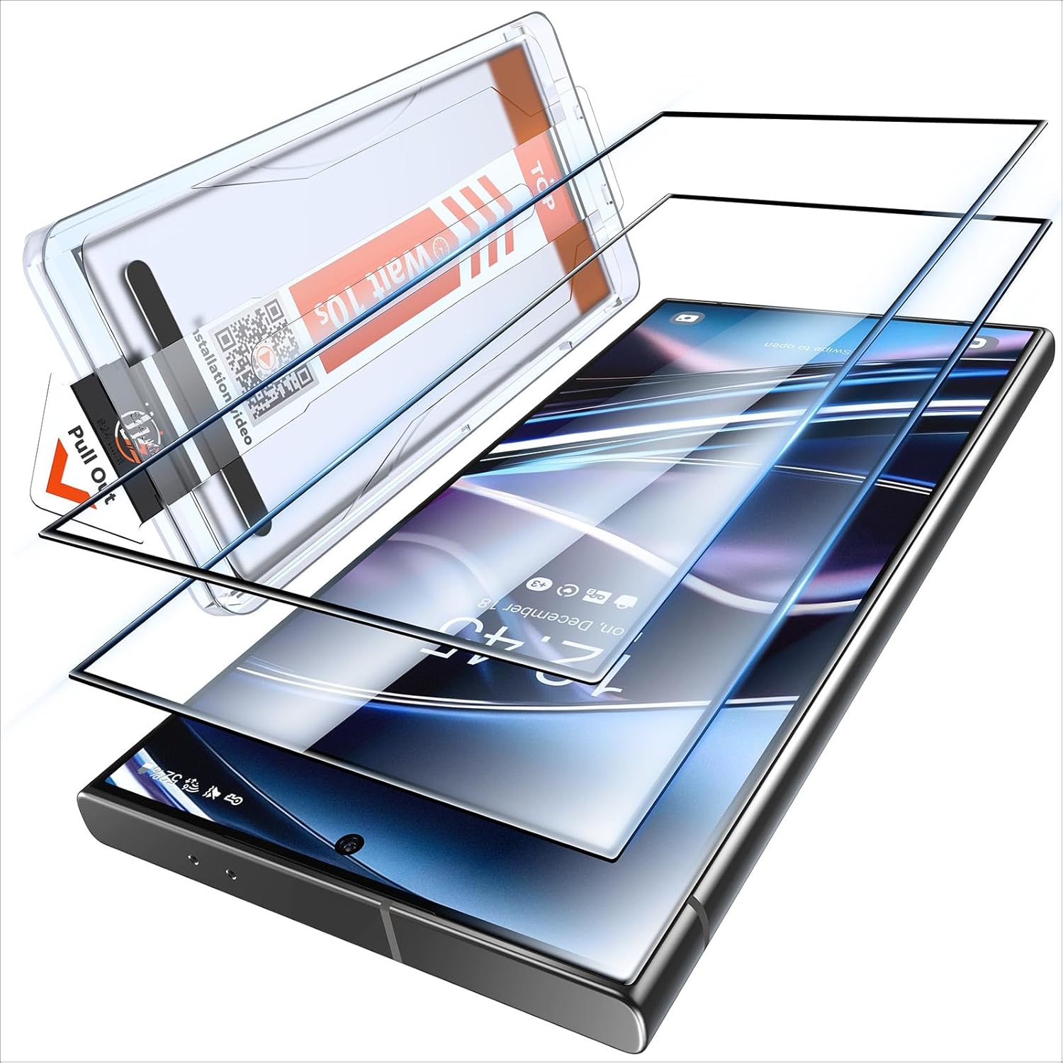 LK for Samsung S24 Ultra Screen Protector, 2 Pack HD Tempered Glass Screen Prote...