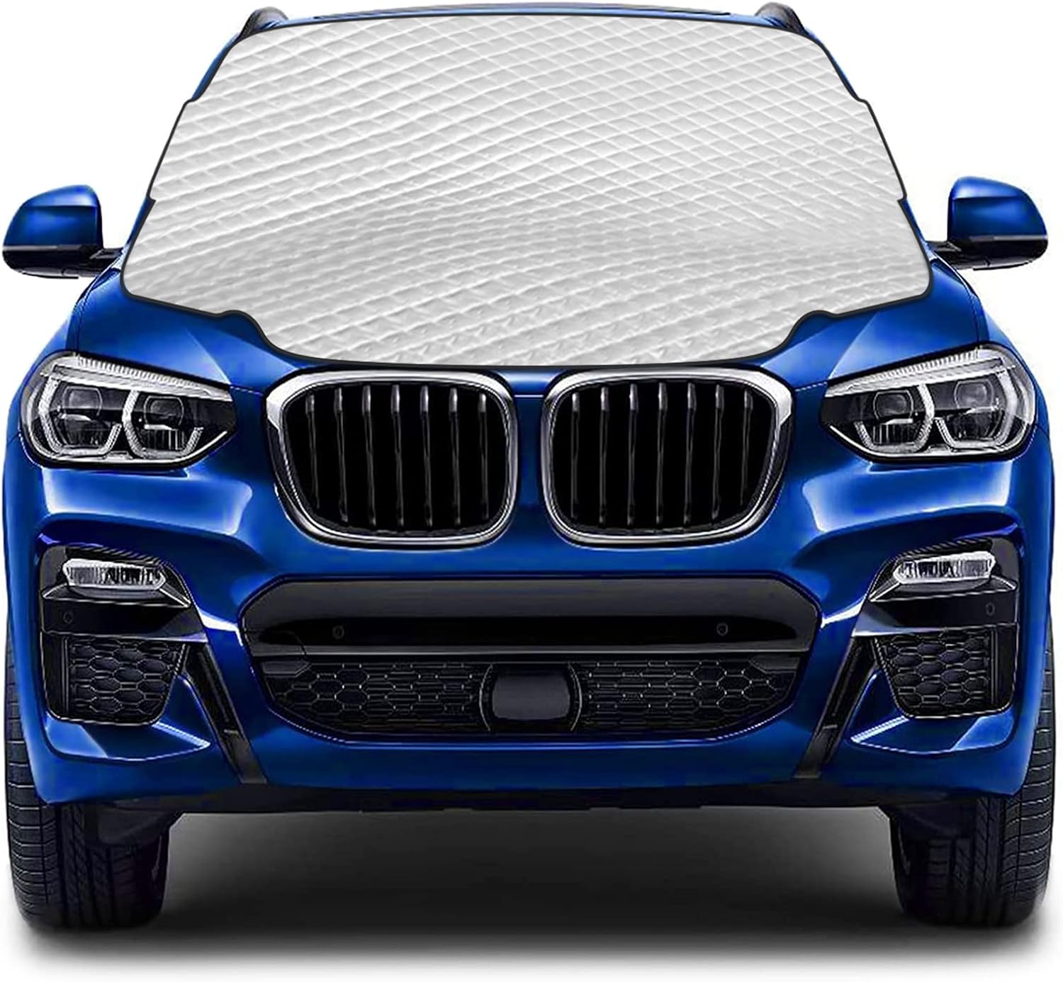 Car Windscreen Cover, SUV Magnetic Snow Cover with 3 Hidden Magnets, Snow UV Ice...