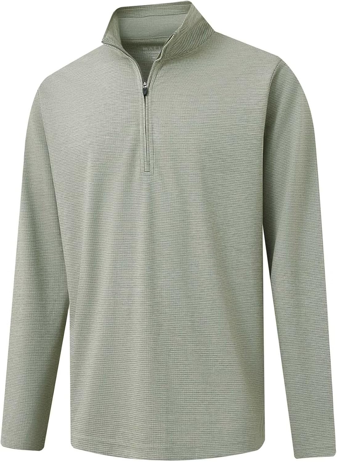 M MAELREG Quarter Zip Pullover Men Mock Neck Long...
