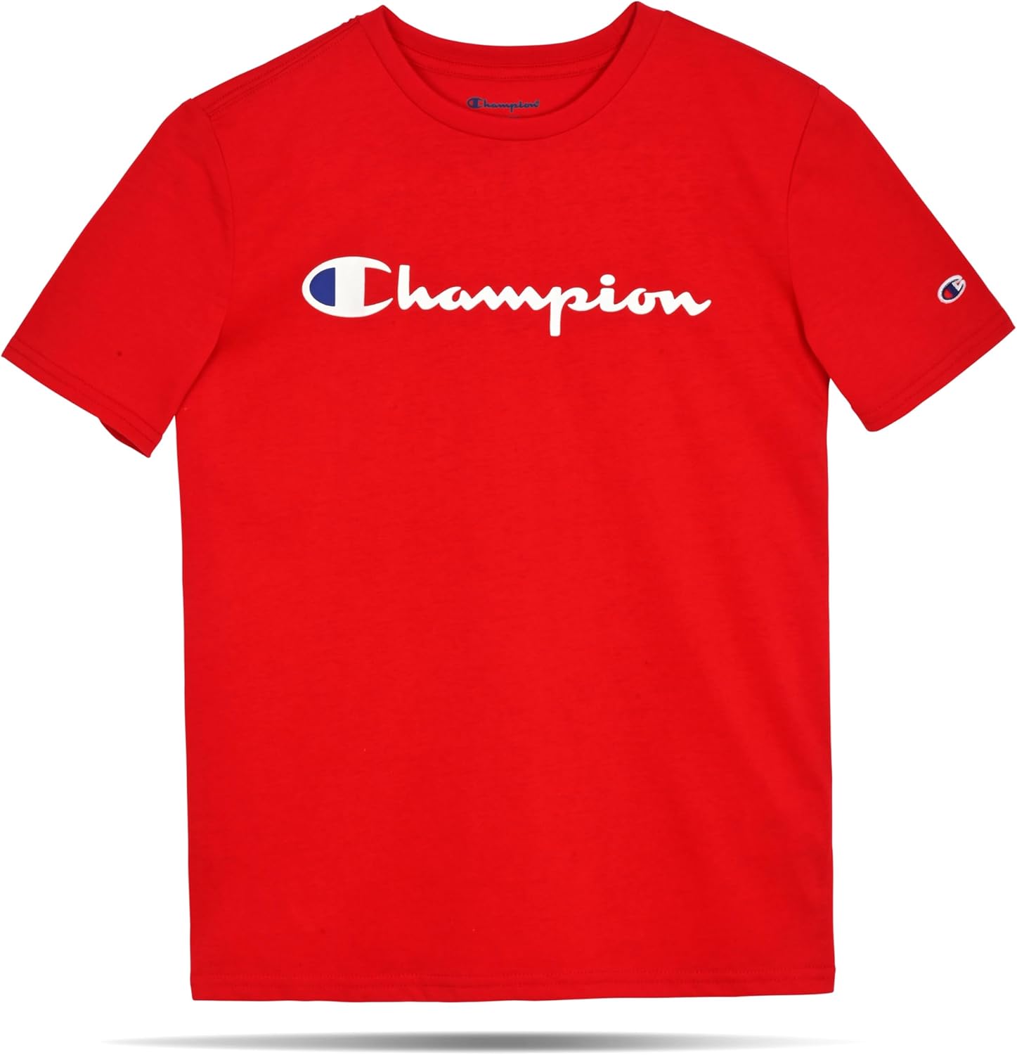 Champion Boys Tee Shirt Short Sleeve Logo T-Shirt for Kids X-Large Signature Red