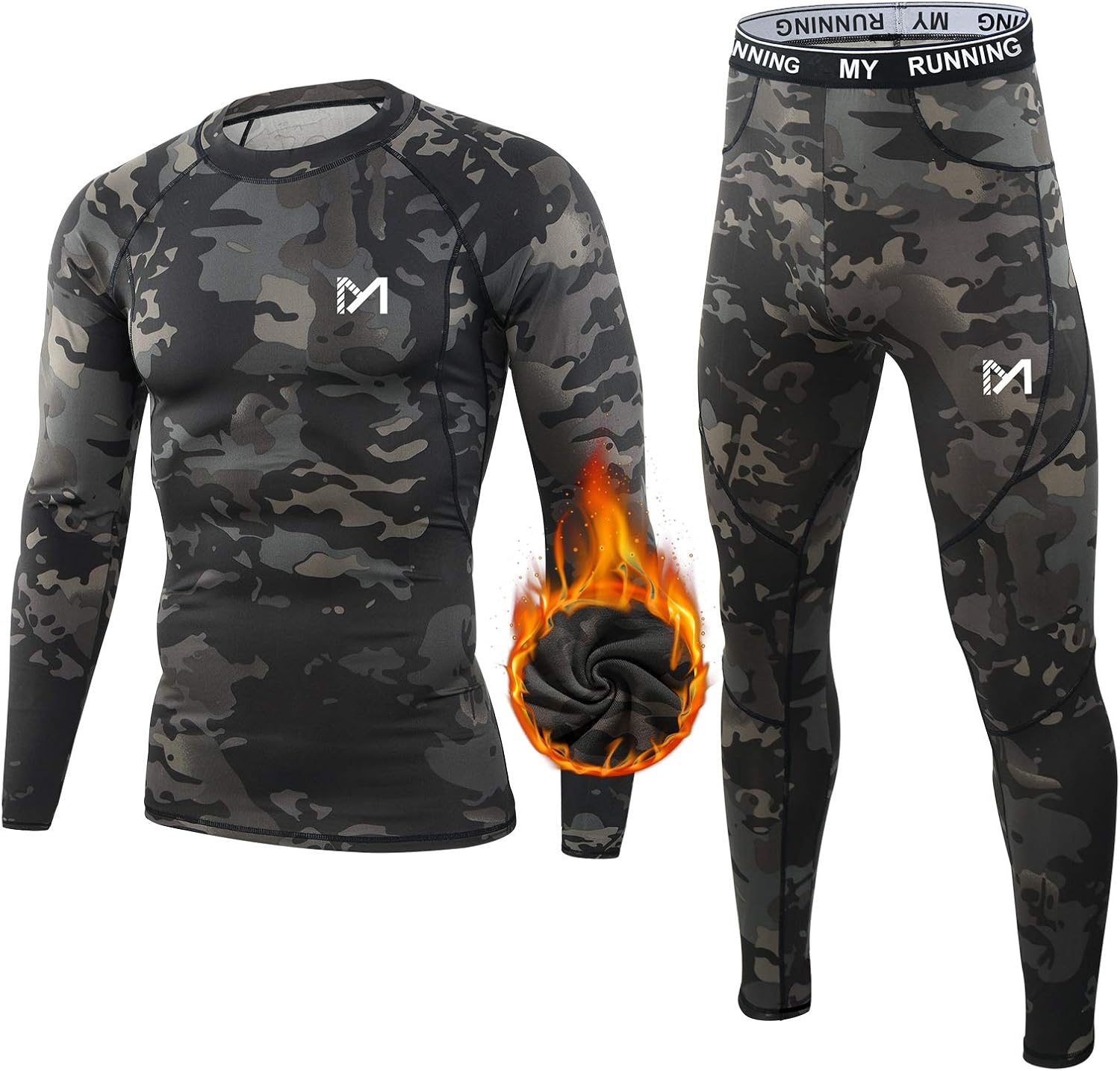 MEETYOO Men's Thermal Underwear Set, Wicking Long Johns Quick Dry Base Layer Spo...