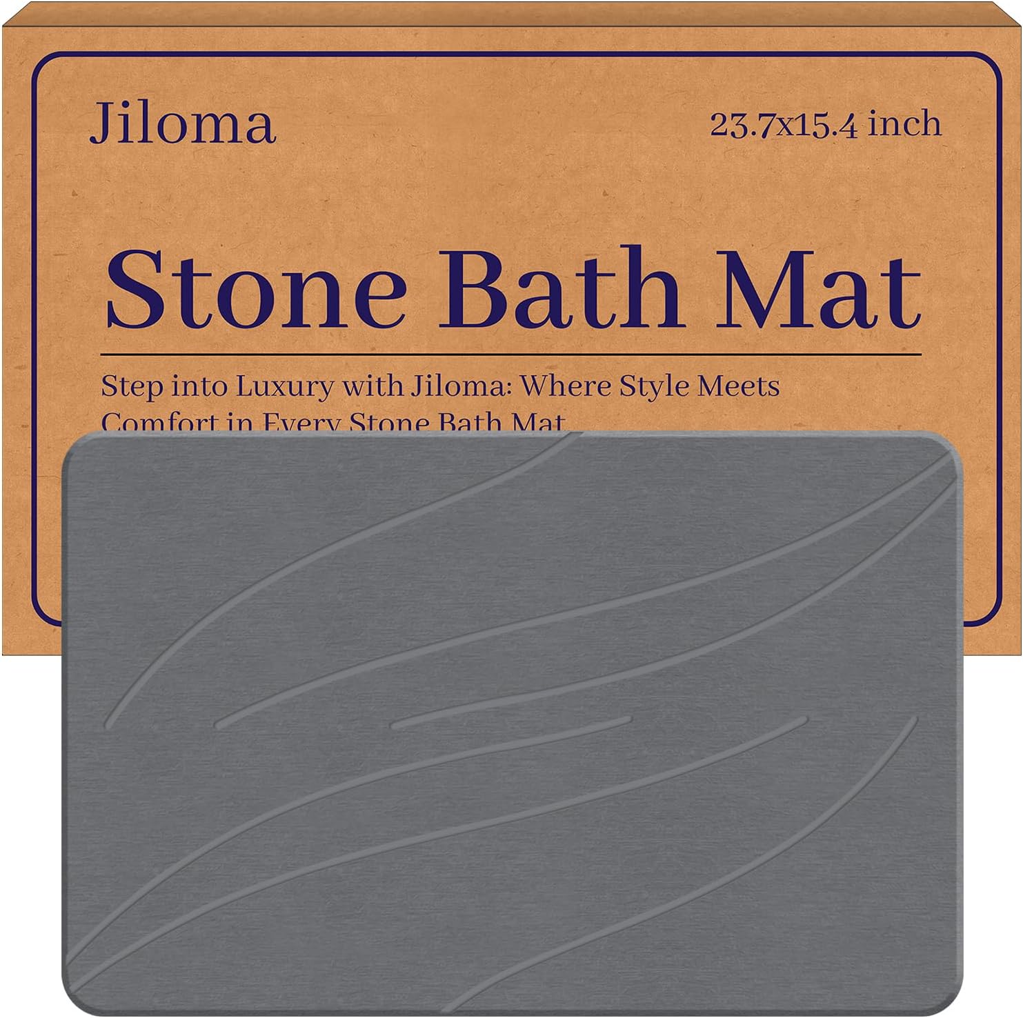 Stone Bath Mat Diatomaceous Earth Shower Mat Non-S...