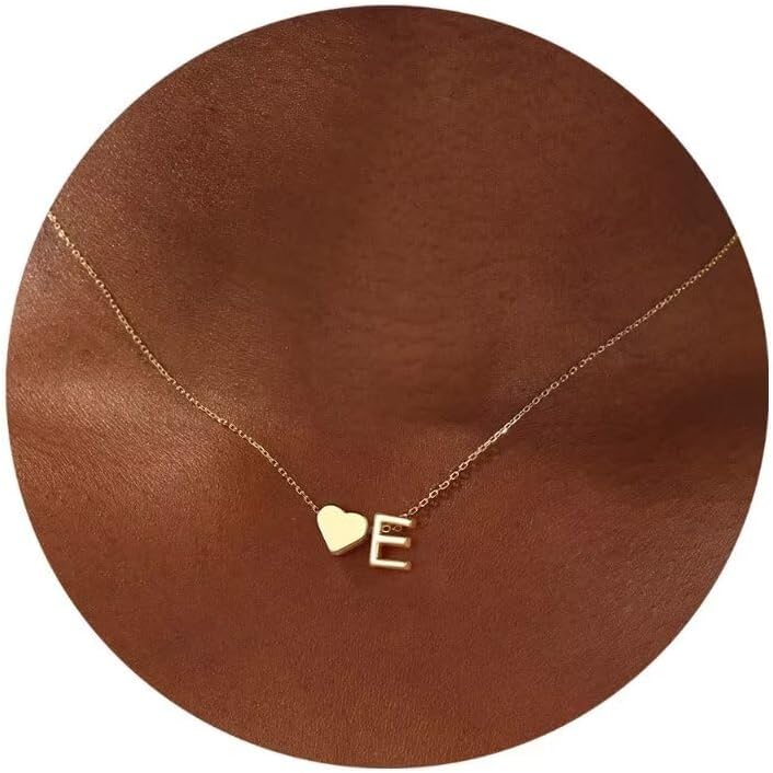 Turandoss Valentines Day Gifts for Her, 18K Real Gold Plated Heart Initial A-Z N...