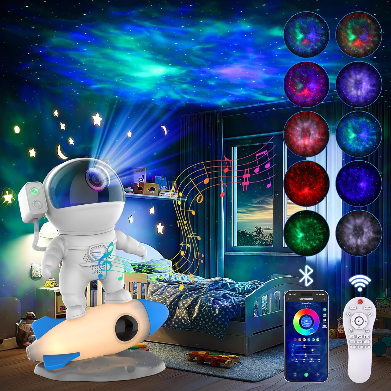 Astronaut Galaxy Projector for Bedroom, Star Projector Galaxy Light with App & R...