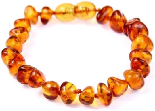 SilverAmber Jewellery UK New Raw or Polished Baltic Amber Anklet Bracelet - Hand...
