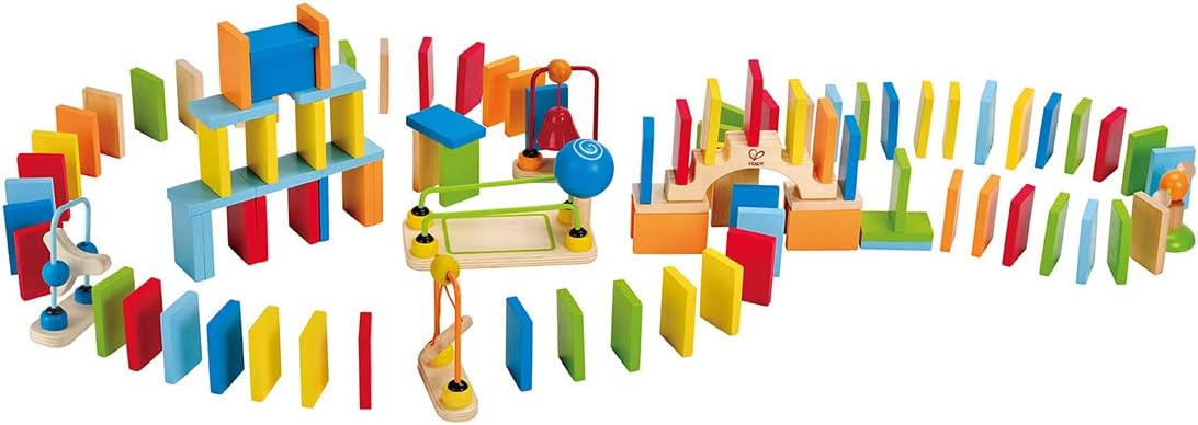 Hape Dynamo Wooden Domino Set Award Winning Domino Racing Building Block Set for...