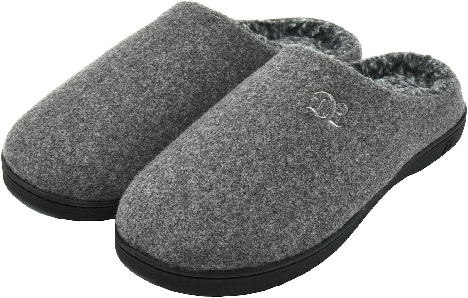 DL Mens Memory Foam Slippers Slip on, Comfy House Slippers For Mens Indoor Outdo...