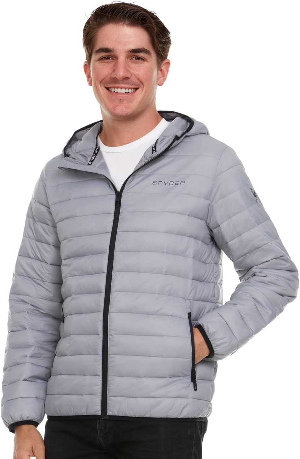 Spyder Packable Puffer Jacket Men with Hood, Lightweight Winter Jackets for Men...