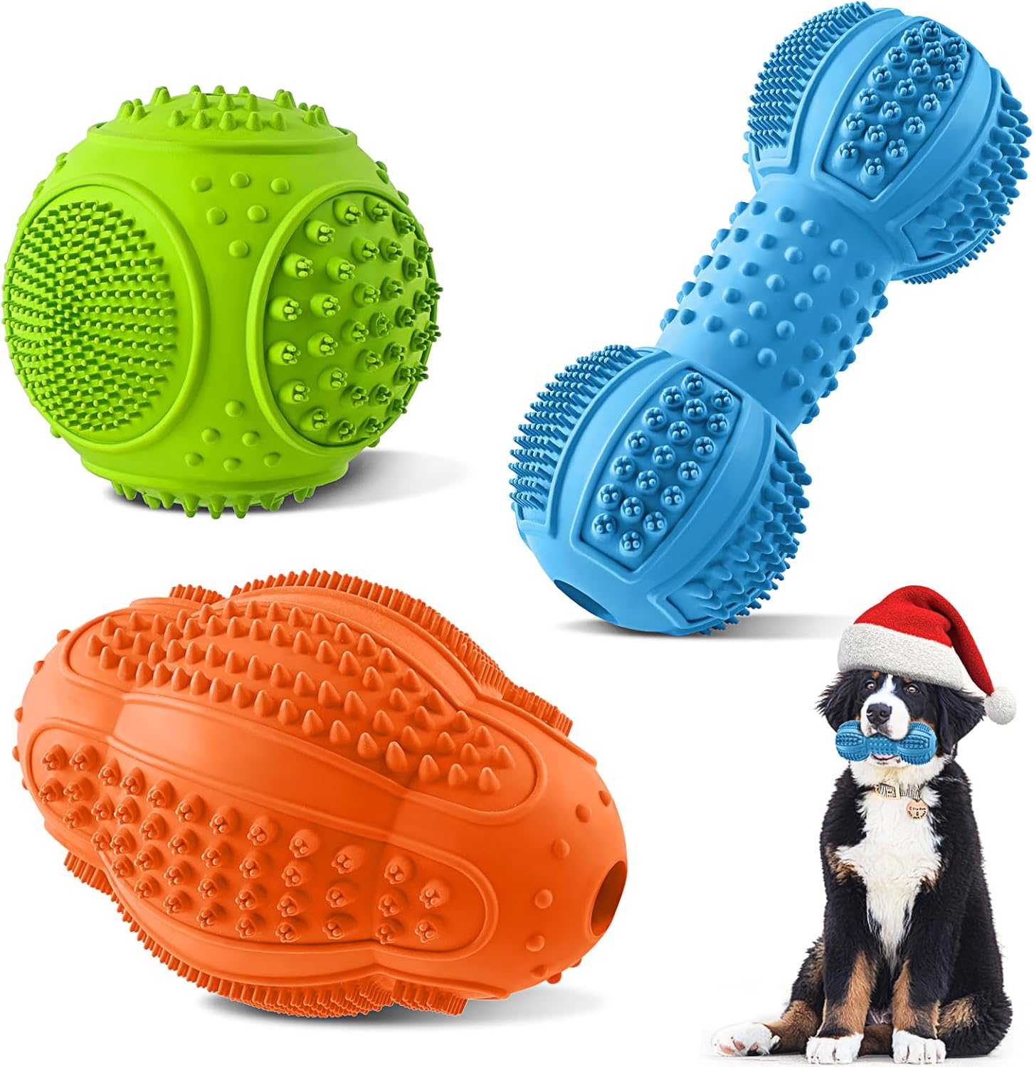 LUKITO Indestructible Dog Toys, Dog Toys Indestruc...