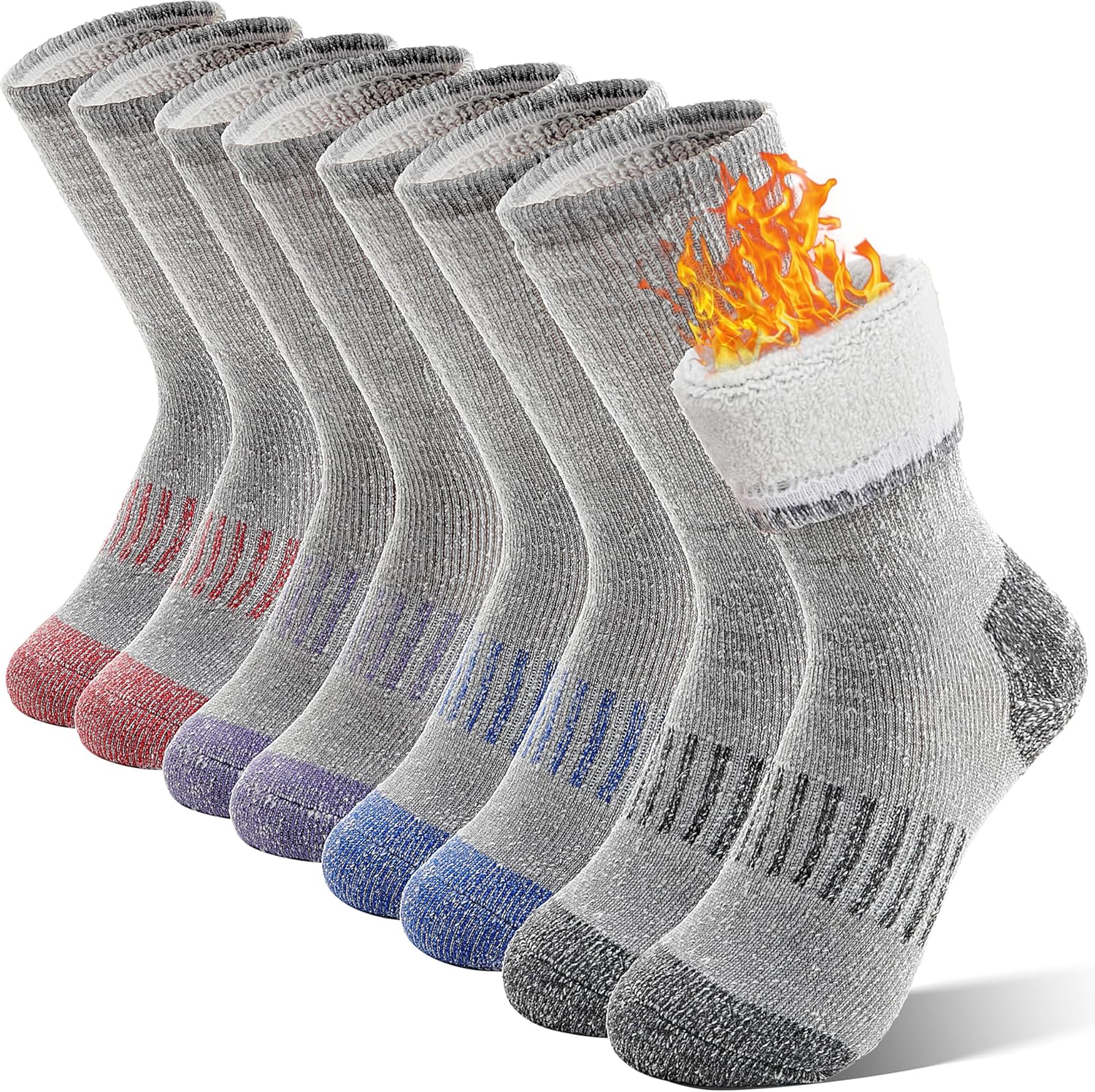 Sandsuced Kids Merino Wool Thermal Walking Socks Girls Boys Teen Winter Cosy Hik...