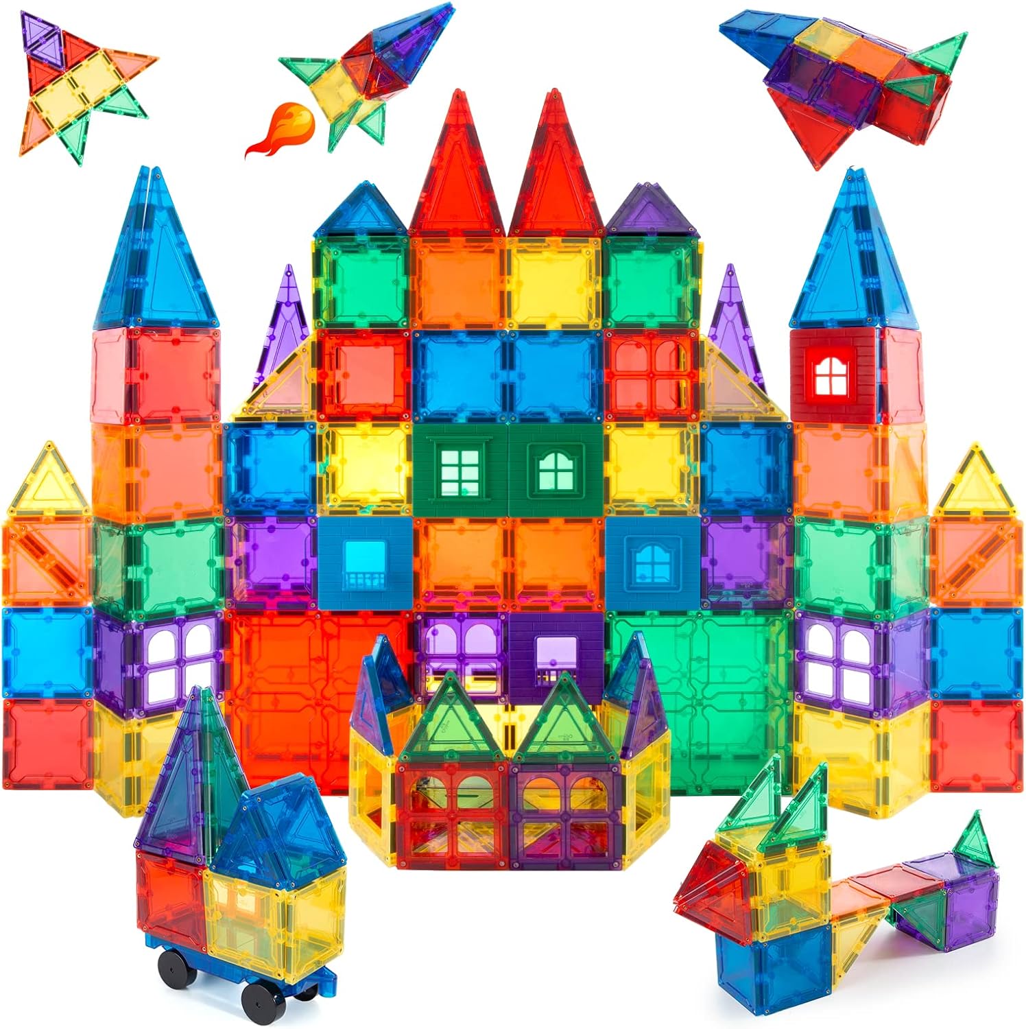 ChildreN HUB 60pcs Magnetic Building Blocks Set - Construction Kit Educational S...