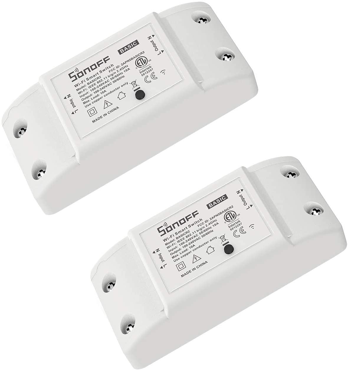 SONOFF Smart WiFi Light Switch 10A 2200W, Smart Switch Universal DIY Module for...