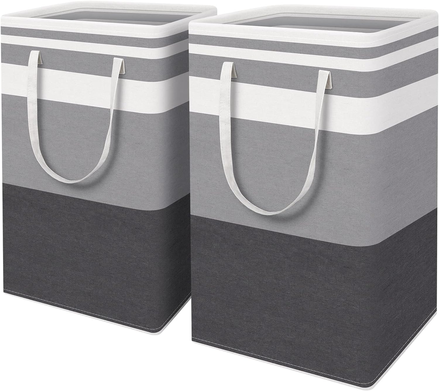 HomeHacks 2-Pack Large Laundry Basket, Waterproof, Freestanding Laundry Hamper,...