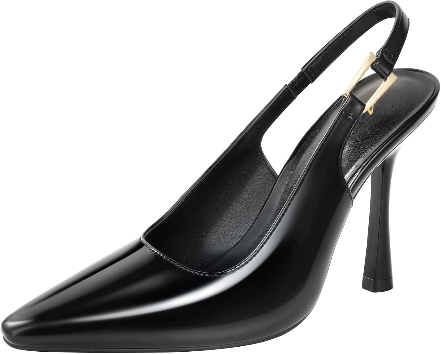 Ankis Slingback Heels for Women 3.9in Kitten Heels Closed Pointed Toe High Heel...