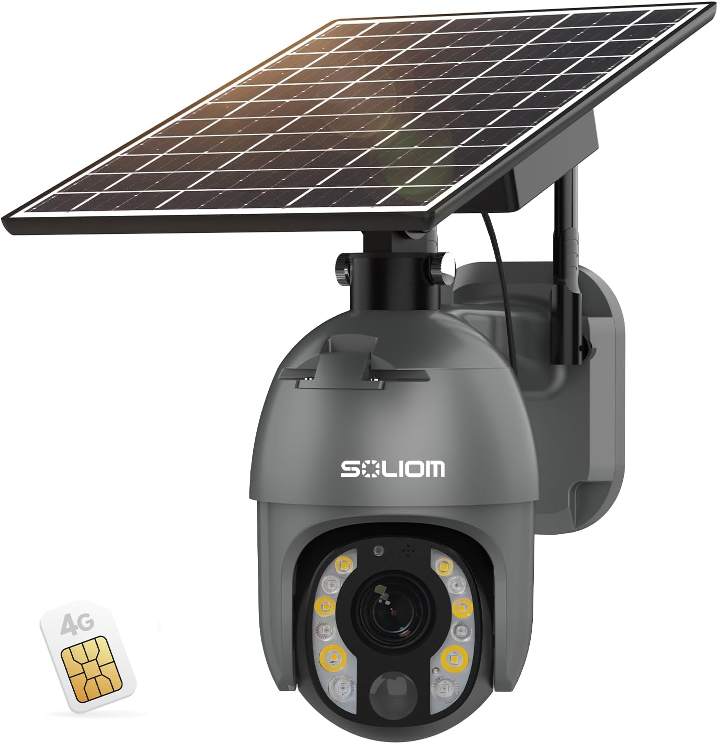 SOLIOM Security Cameras Wireless Outdoor, 5MP 4G LTE Cellular Security Camera wi...