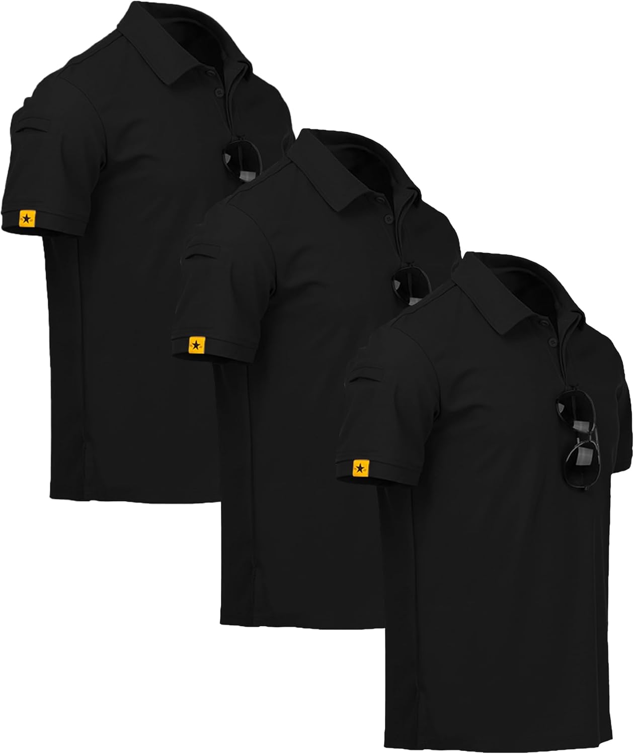 ZITY 3 Pack Mens Polo Shirt Short Sleeve Sports Performance Business Casual Golf...