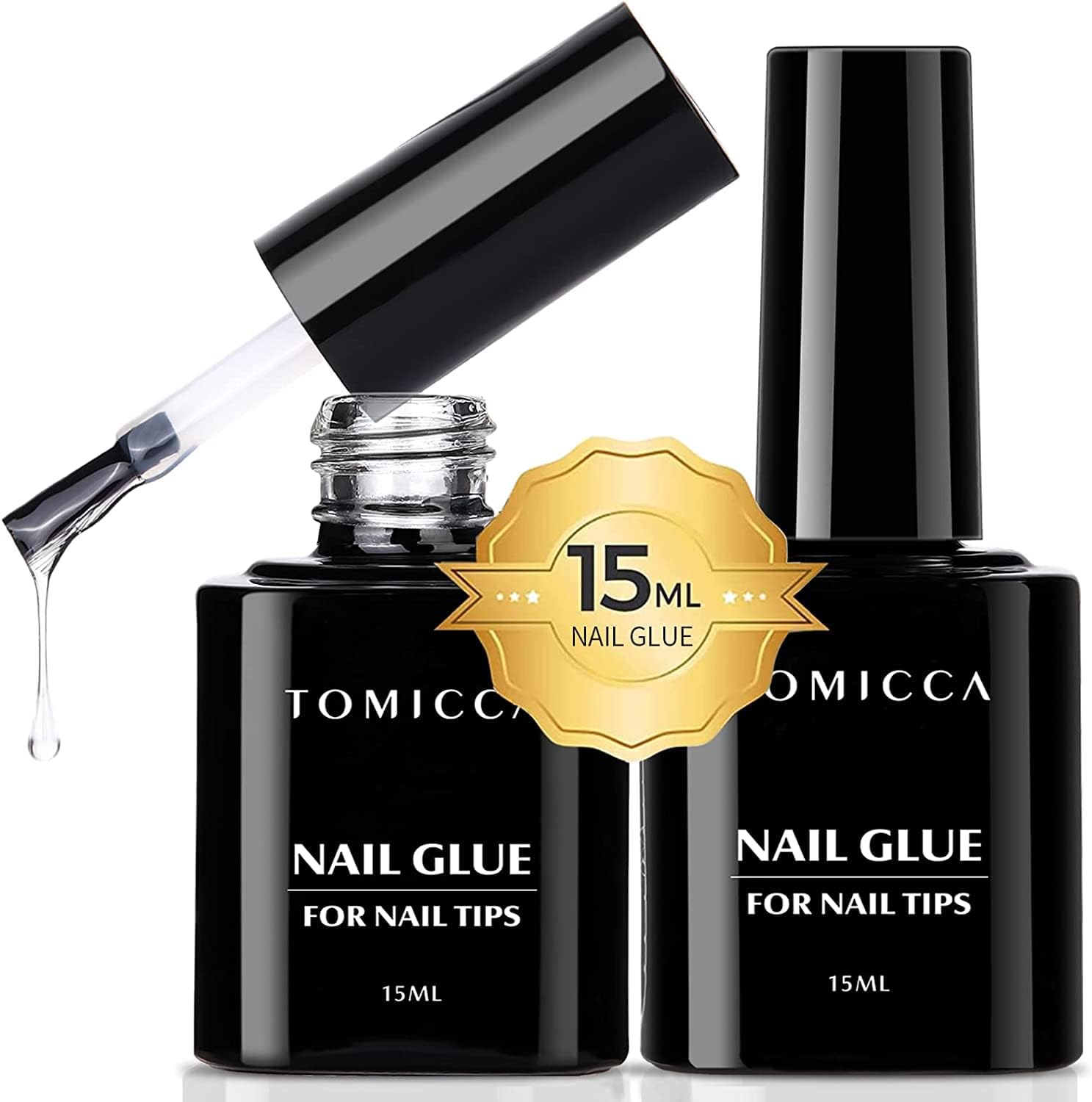 TOMICCA Gel Nail Glue Set, 4 in 1 Nail Glue UV Gel Set for Acrylic Nails, Super...