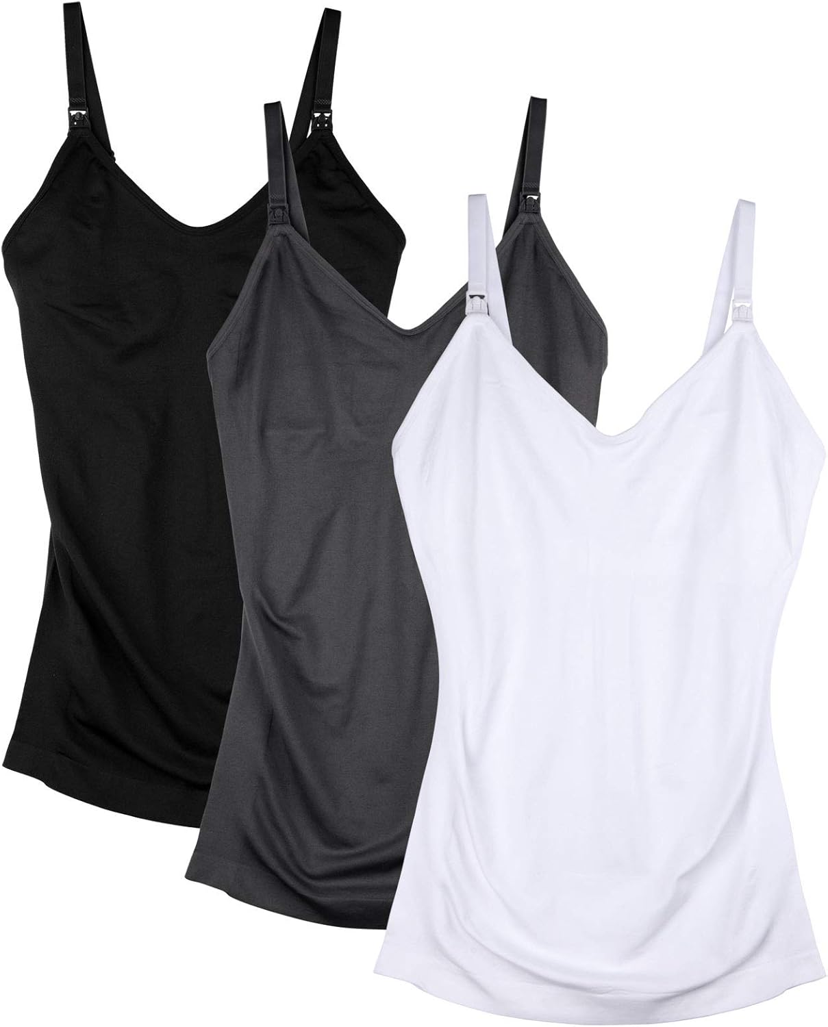 Womens Maternity Nursing Tank Cami for Breastfeeding with Adjustable Straps Medi...