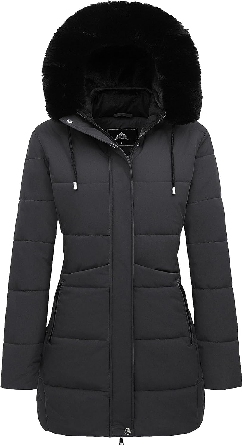 MOERDENG Women's Winter Puffer Coat Thicken Fleece Lined Down Jacket Waterproof...