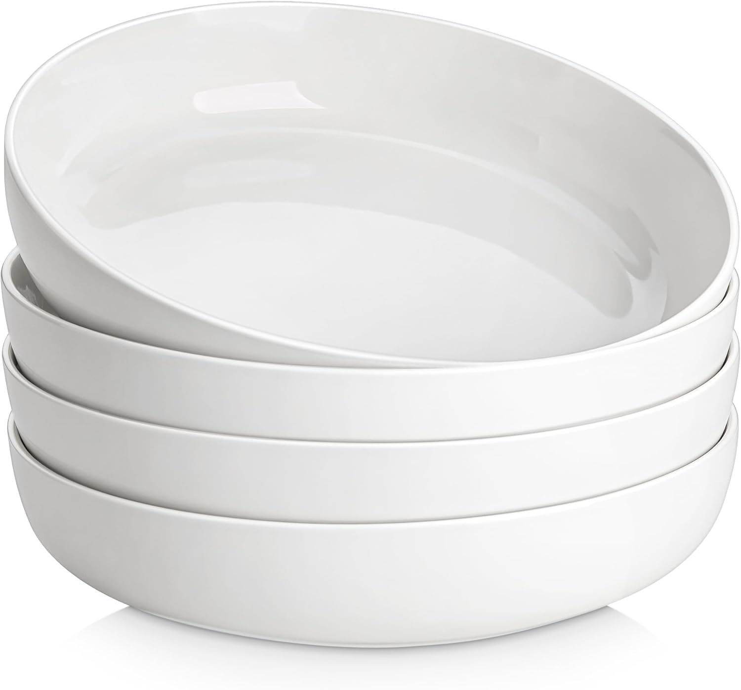 MALACASA Large Pasta Bowls 48 oz, 9 Inch Premium Porcelain Salad Bowls Set of 4,...