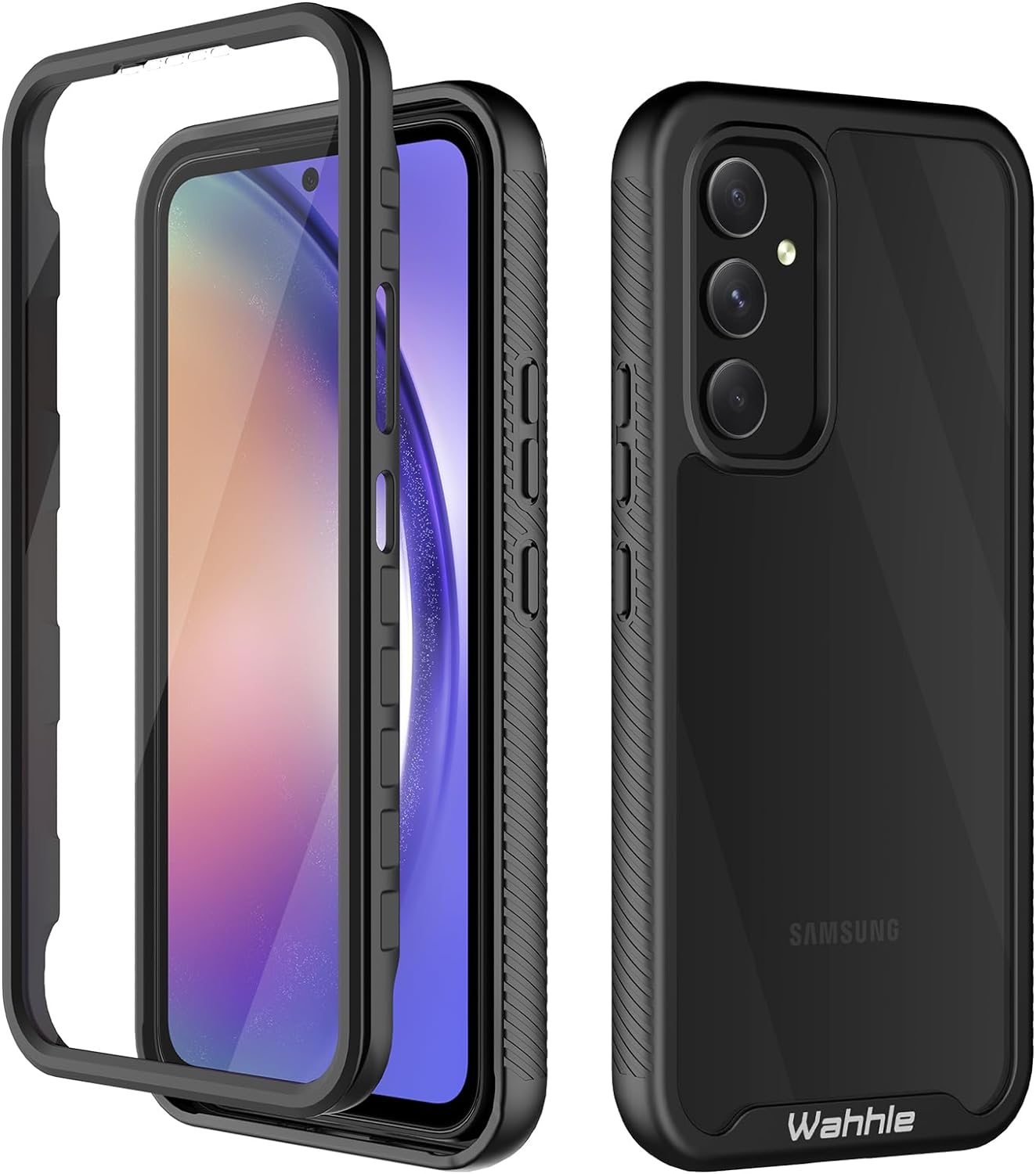 wahhle Compatible with Samsung Galaxy A54 Case, Built in Screen Protector Full B...