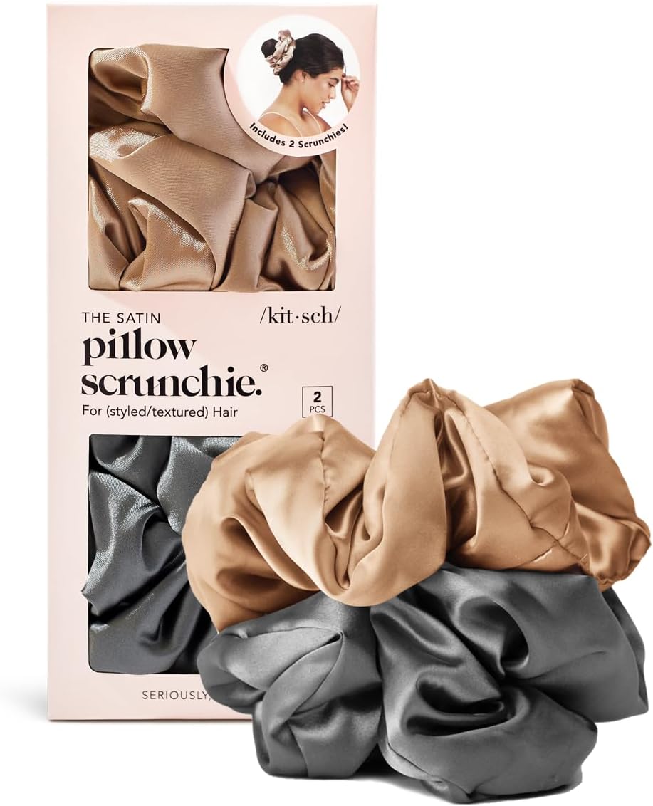 Kitsch Satin Hair Scrunchies for Women - Softer Than Silk Scrunchies for Hair |...