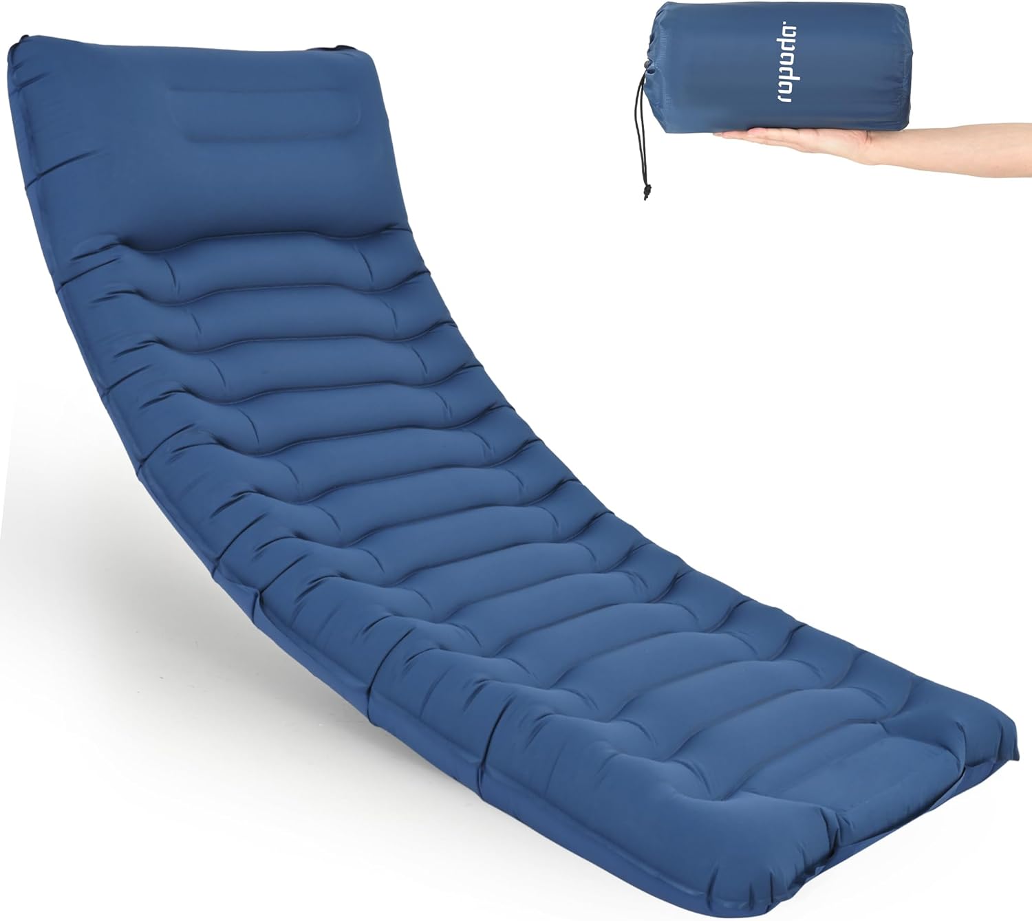 ropoda Upgraded Extra Thickness 6'' Inflatable Sleeping Pad with Pillow, Built-i...