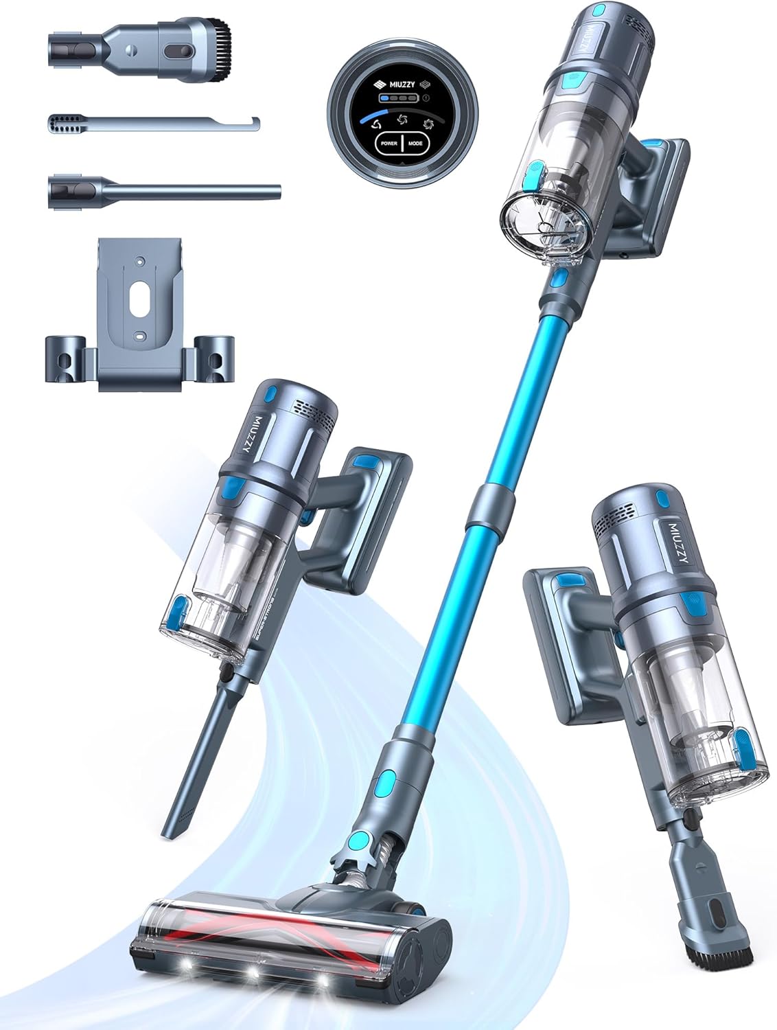 Cordless Vacuum Cleaner, 45Kpa Powerful Suction, 60 Mins Max Runtime and Fast Ch...