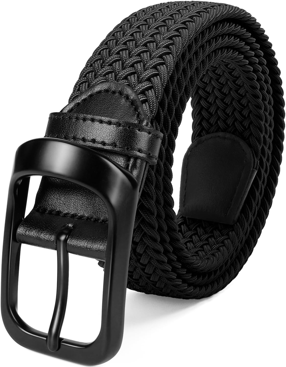 FAIRWIN Elastic Braided Stretch Mens Golf Casual Jeans Belts Woven 1 3/8" Nylon...
