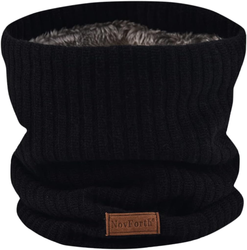 NovForth Winter Neck Warmer Fleece Lined Infinity Scarf Double-Layer Fleece Thic...