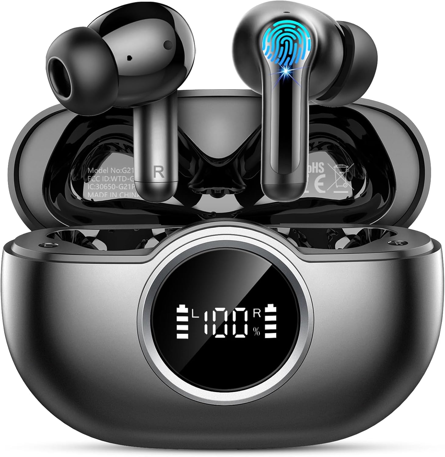 Wireless Earbuds Bluetooth 5.4 Headphones, 2025 Deep Bass Hi-Fi Stereo Ear Buds,...