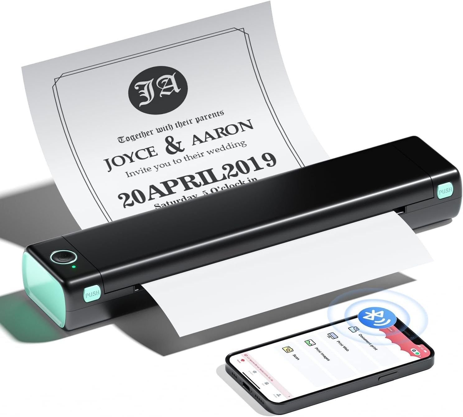 Phomemo M08F Portable Thermal Printer - Wireless A4 Mobile Printers for Home Use...