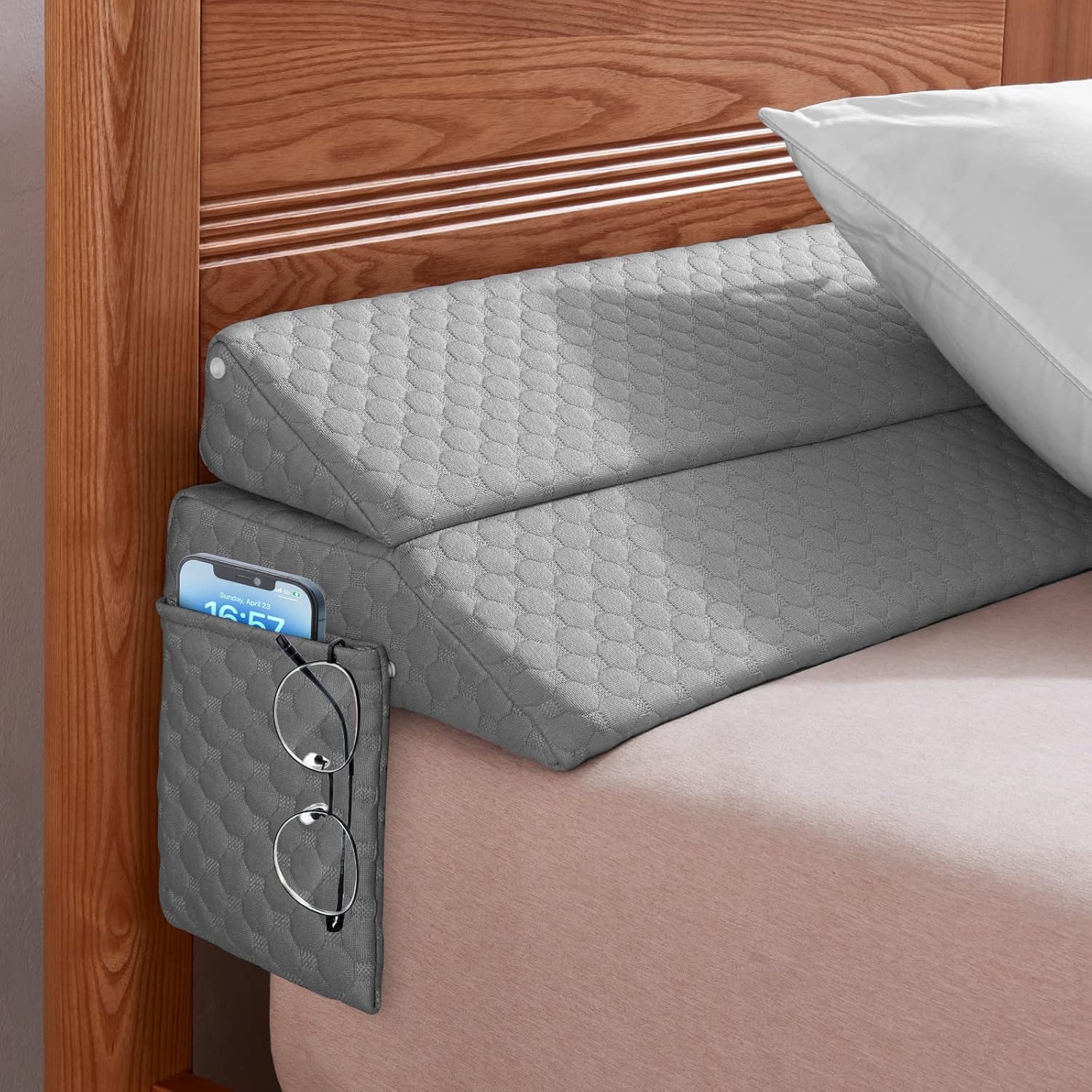 EUHAMS Queen Size Bed Wedge Pillow - Bed Gap Filler Mattress Wedge Headboard Pil...