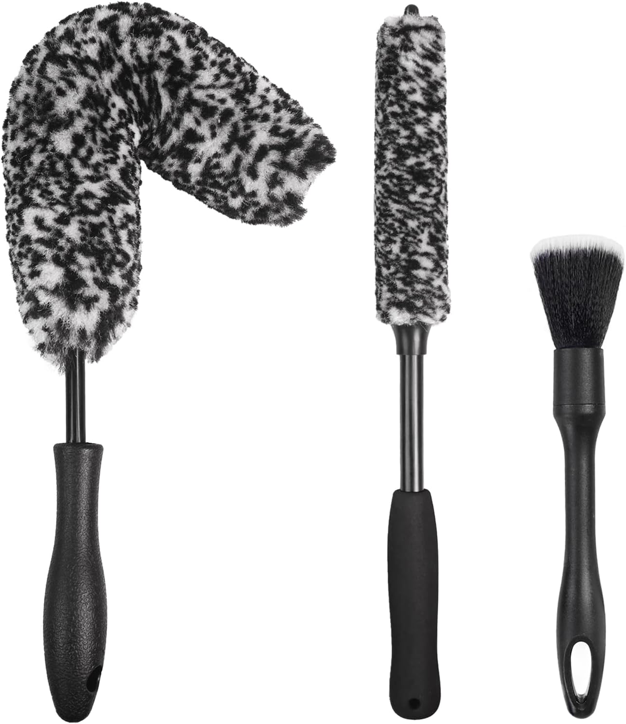 NIKCOSMK 3PCS Wheel Brush Kit for Cleaning Wheel and Tire, Wheel and Rim Brush,...