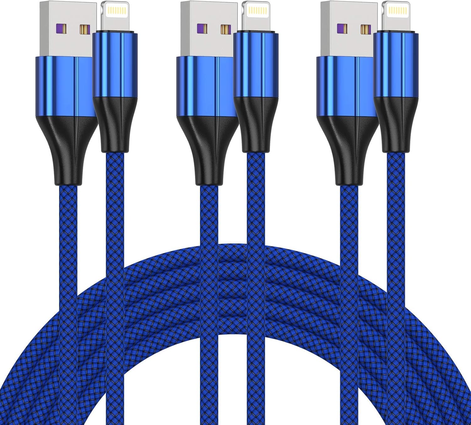 FEEL2NICE Short iPhone Charger [MFi Certified],3 Pack 0.3M Short Lightning Cable...