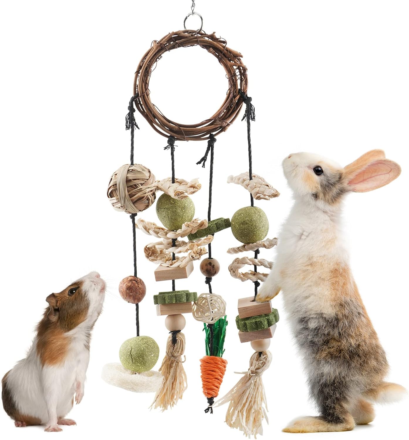 ERKOON Rabbit Toys Boredom Breaker, Rabbit Hamster Toys Bunny Boredom Breaker Tr...