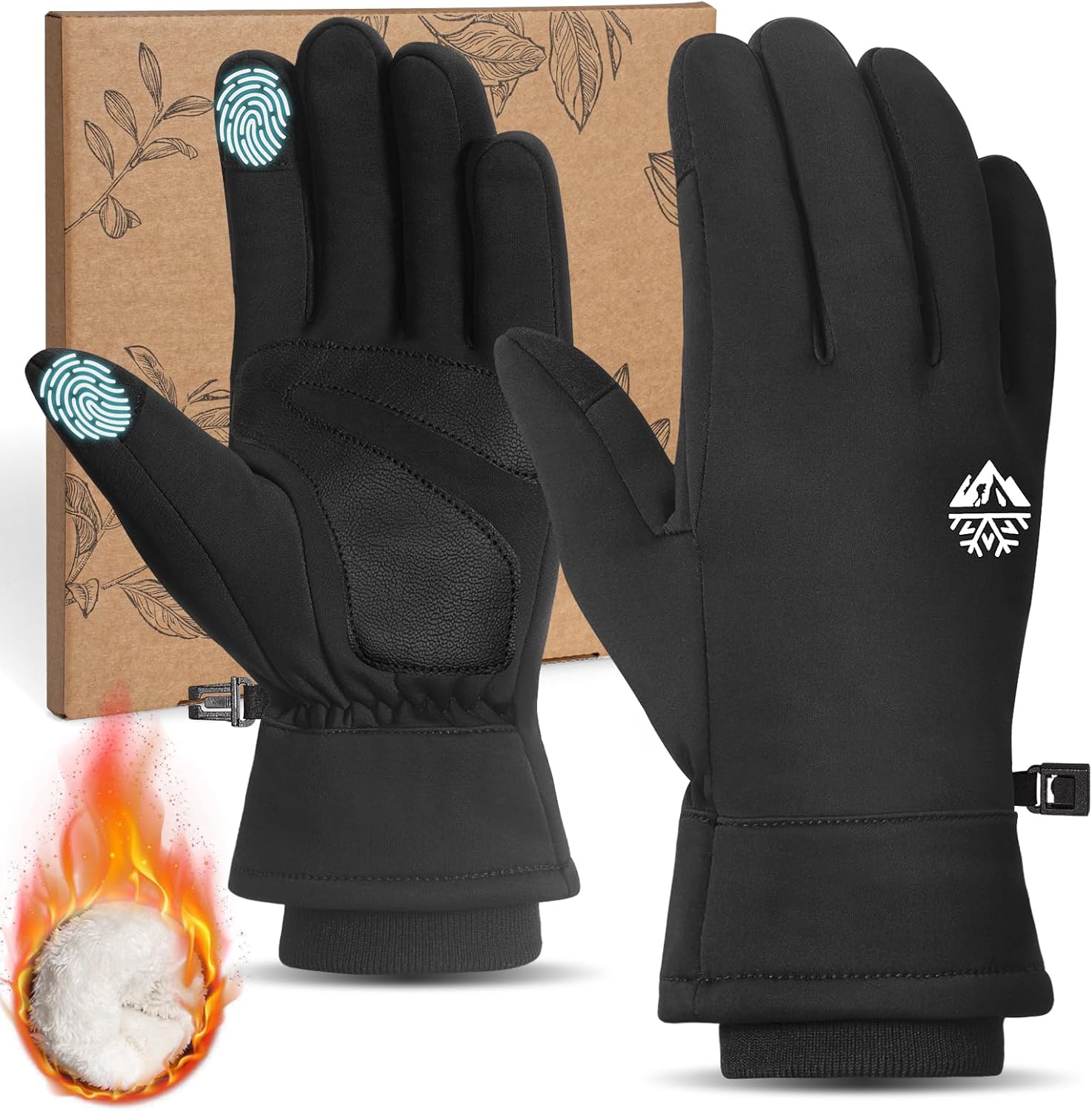 RIGWARL Winter Thermal Gloves Men and Women, Waterproof Touchscreen Cold Weather...