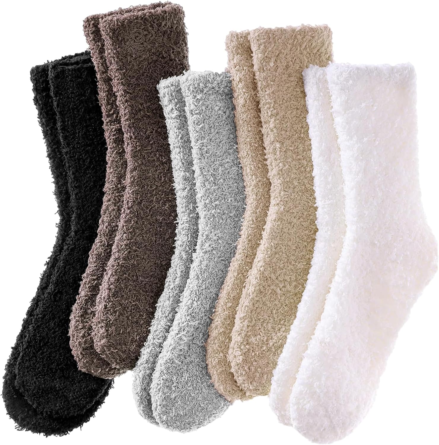 Josnown Fuzzy Socks for Women Cozy Soft Fluffy Slipper Socks Warm Winter Plush S...