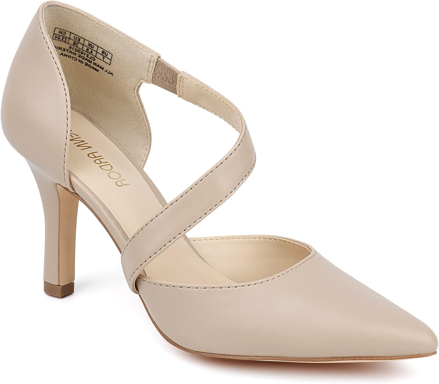 JENN ARDOR Women's Closed Toe Heels for Women 3 inch Stilettos Professional D'Or...